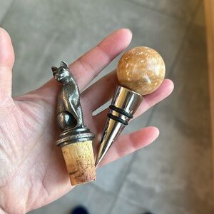 Two heavy weight bottle stoppers